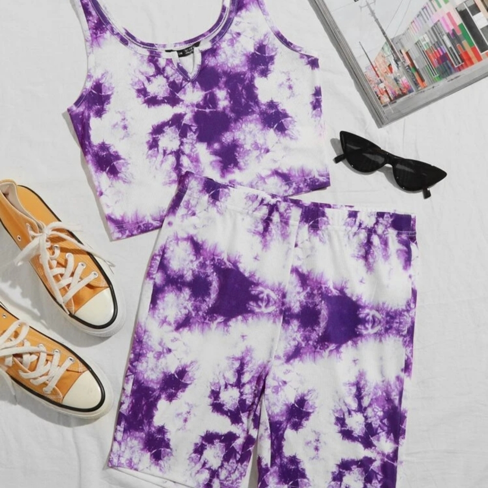 Tank Top Biker Shorts Set